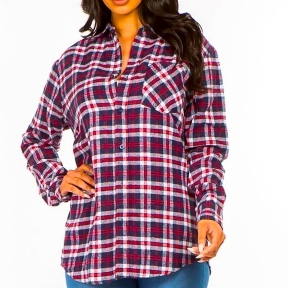 NEW!! Flannel in Blue Plaid